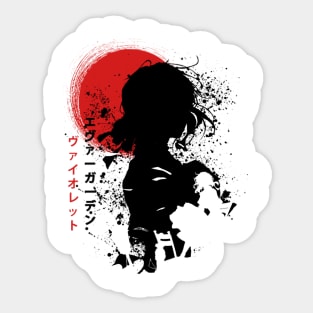 Violet evergarden Black White Sticker